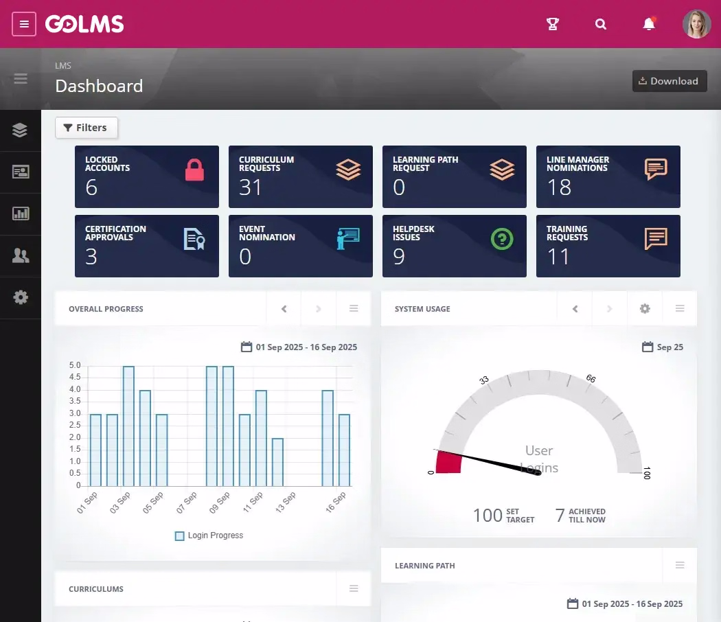 Customer education screen
