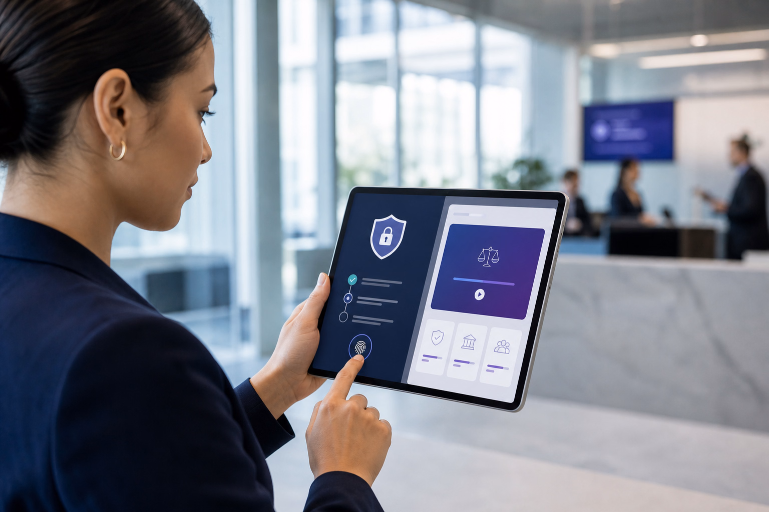 Secure access control in a finance office