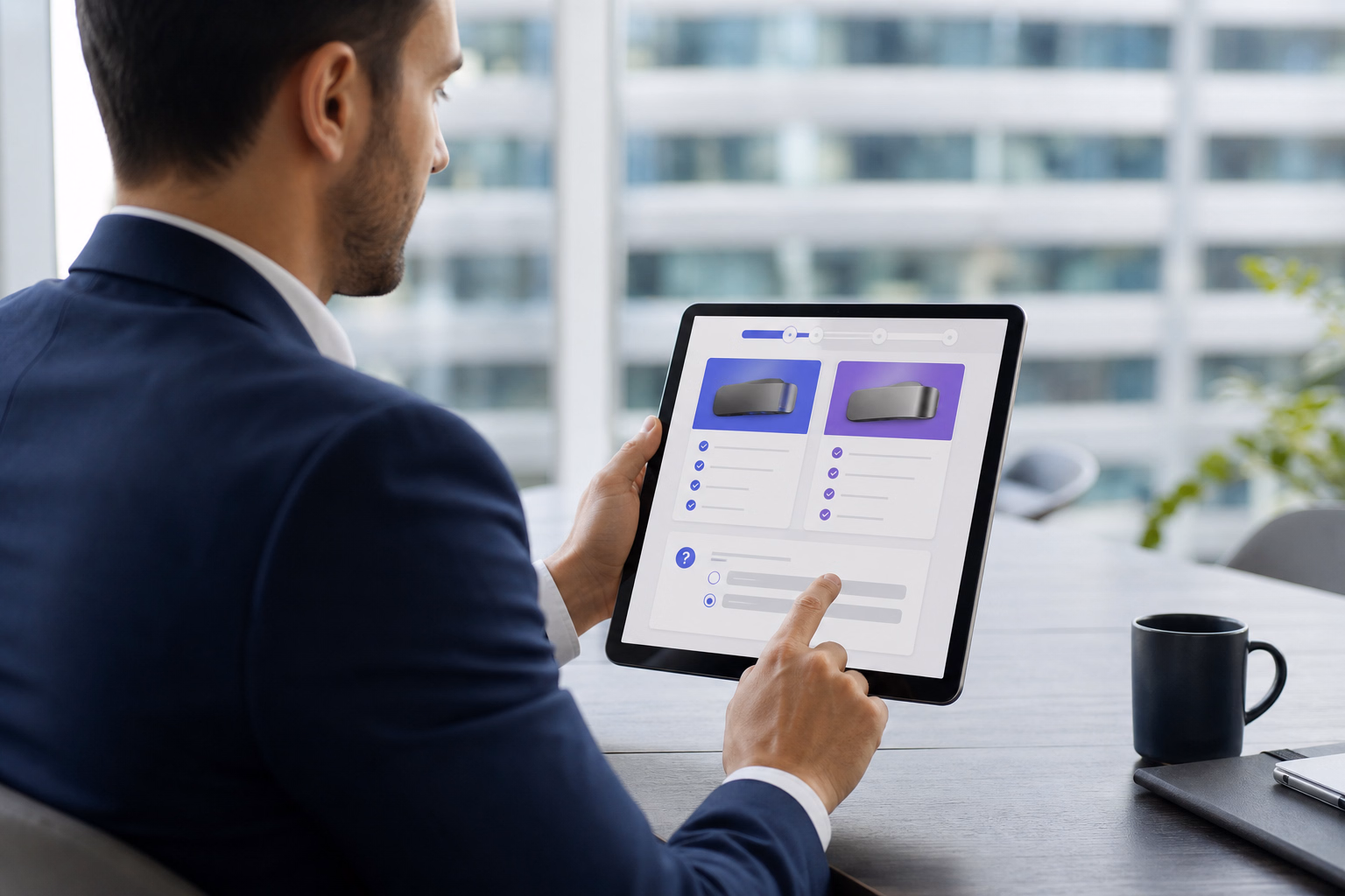 Professional accessing just-in-time sales content