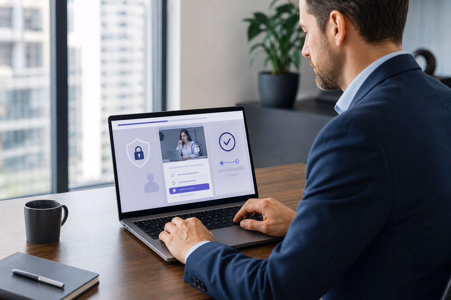 Consultant working securely in a client environment