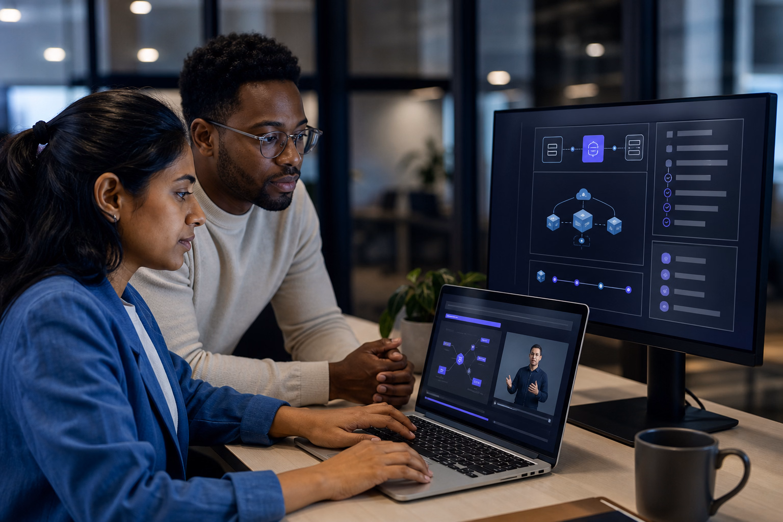 Software team learning together for new technology stacks