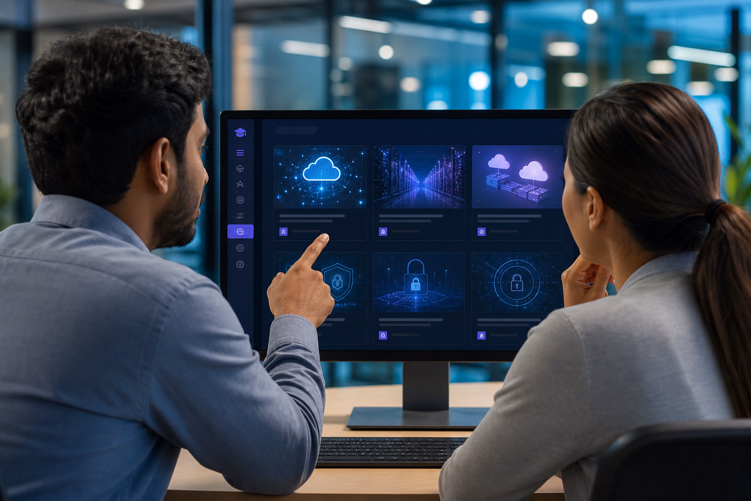 Software engineers selecting content from different sources