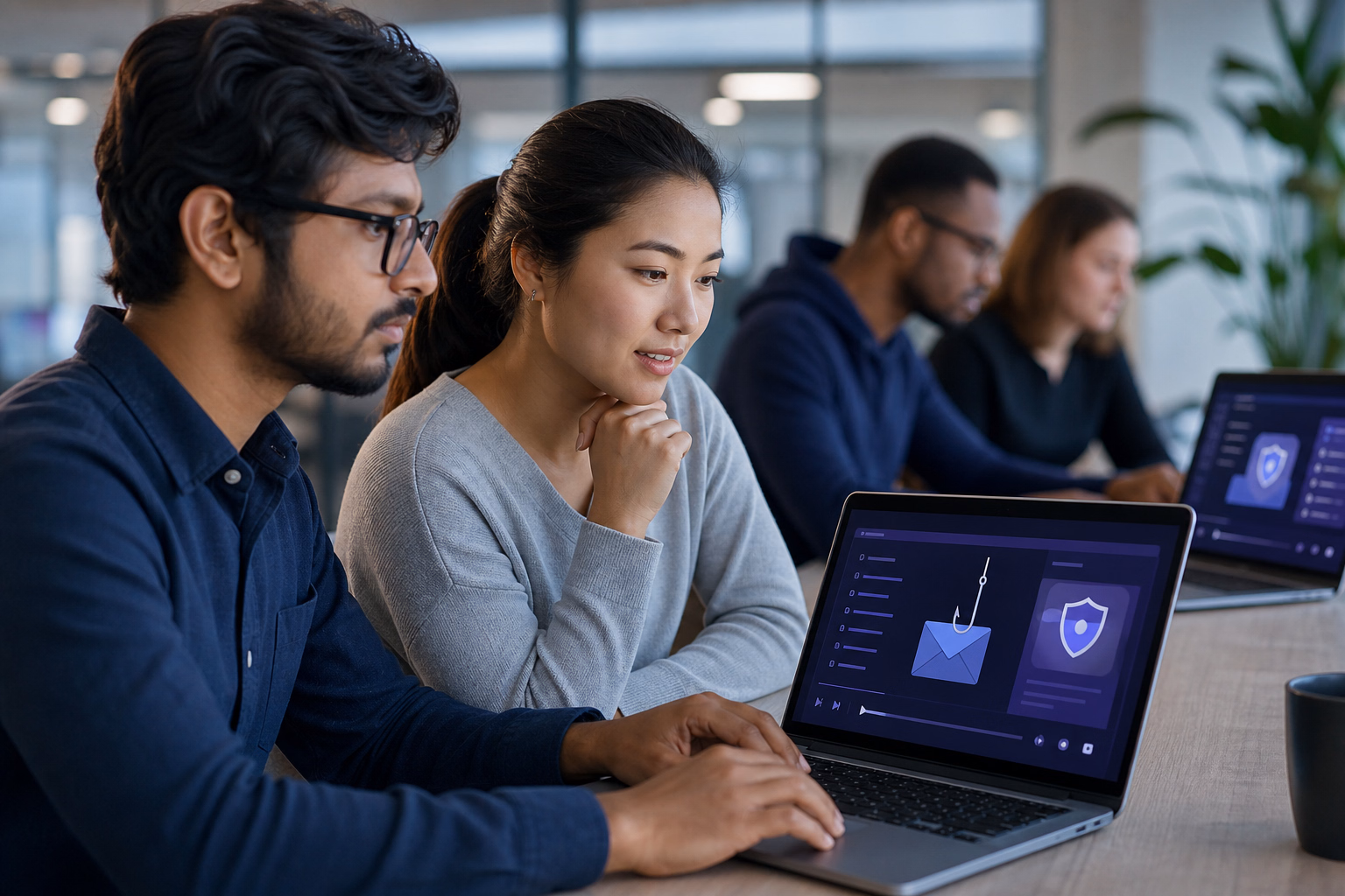Software team undergoing IT security training