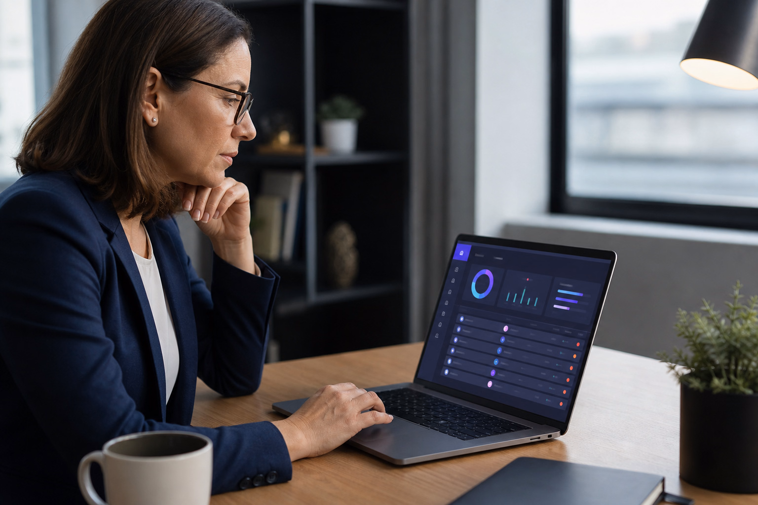 Administrator tracking compliance implementation with automated notifications