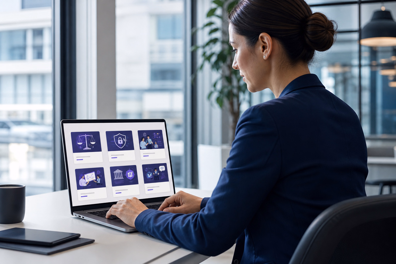 Professionals reviewing specialized banking course content